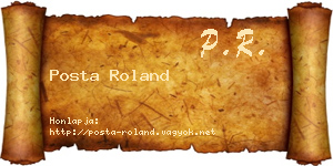 Posta Roland névjegykártya